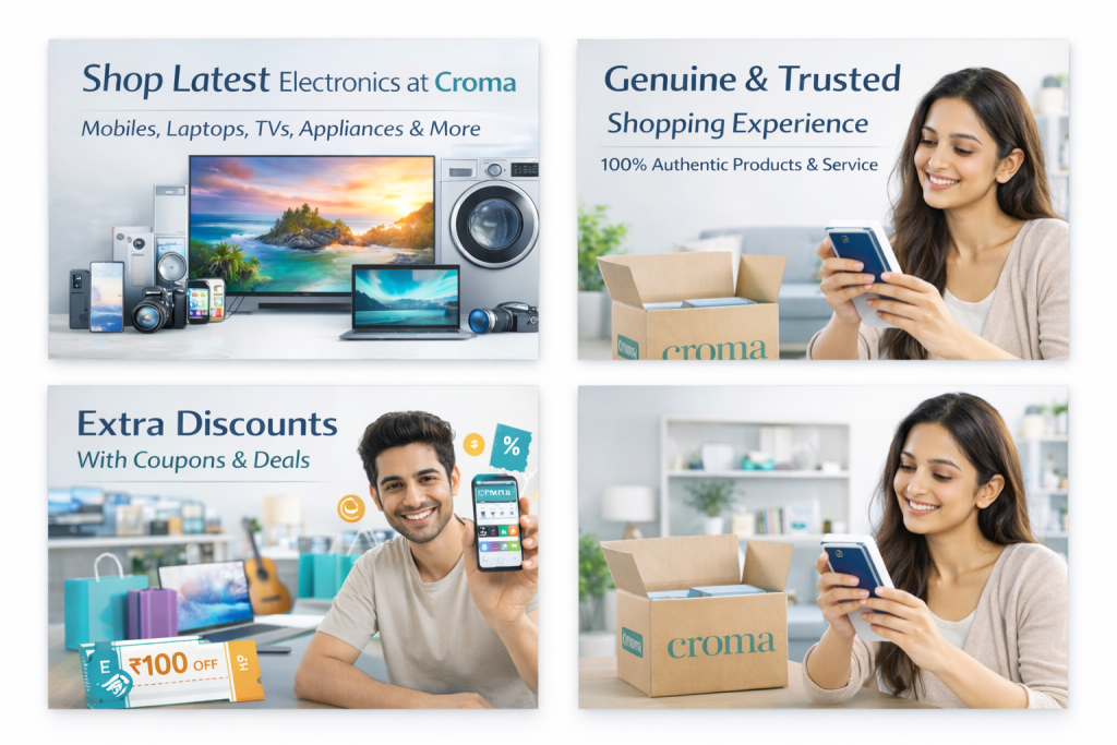 Shop latest electronics like mobiles, laptops, TVs and appliances at Croma