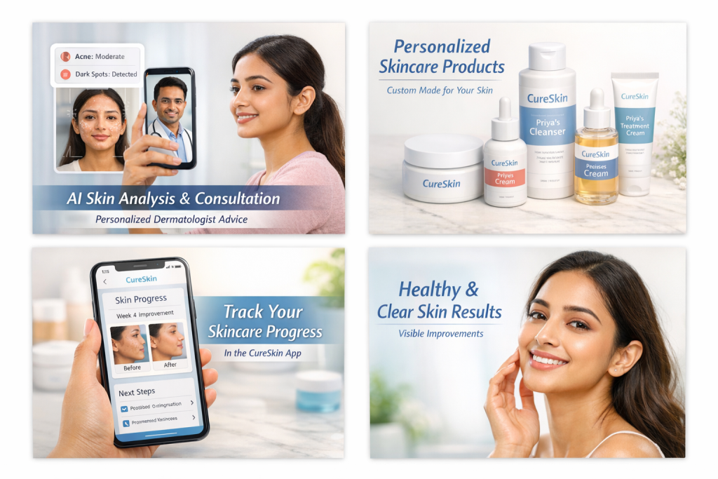 AI skin analysis and online dermatologist consultation by CureSkin app