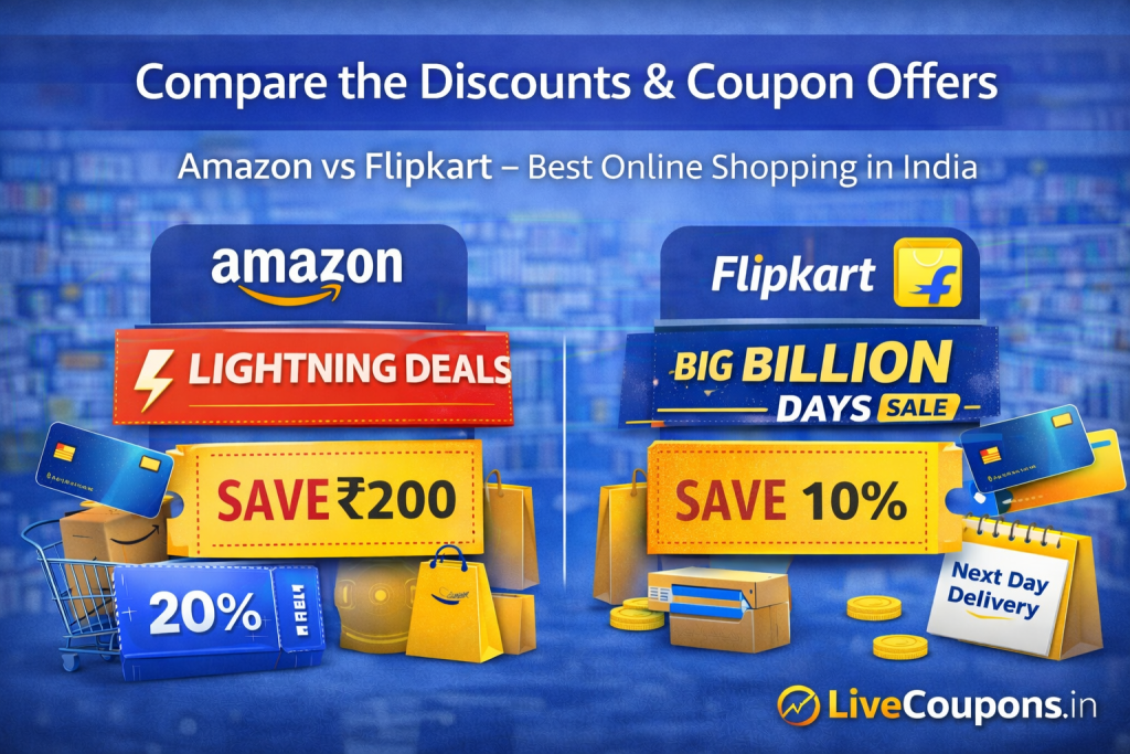 Amazon and Flipkart electronics shopping deals comparison