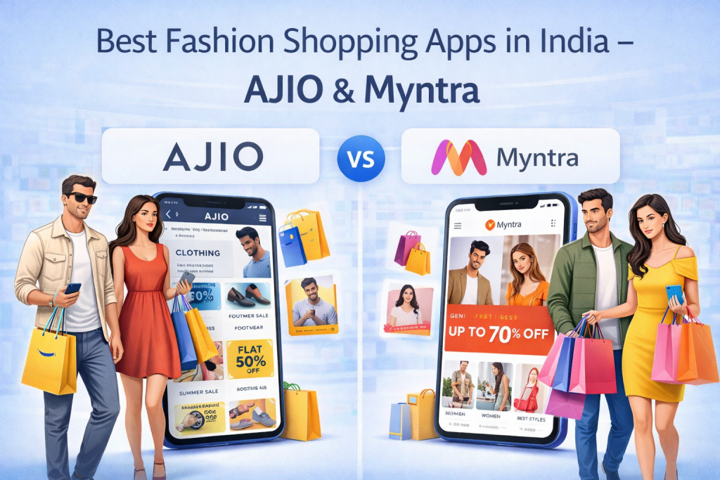 Best fashion shopping apps in India AJIO and Myntra