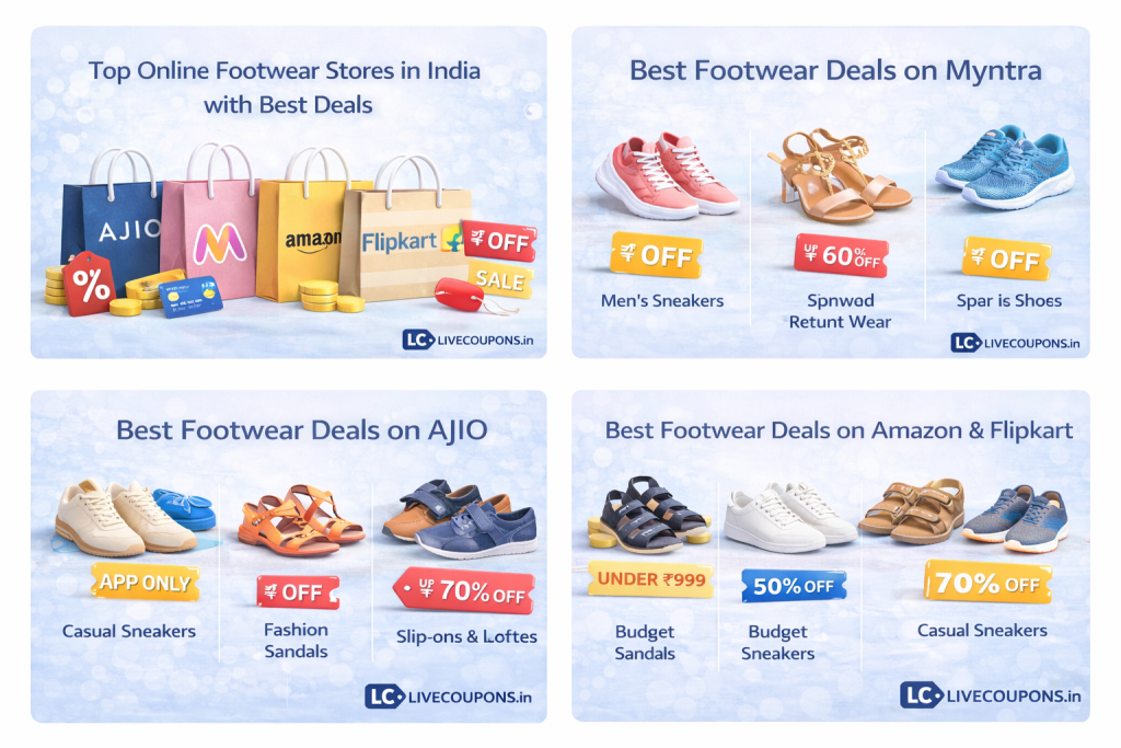 Top online footwear stores in India offering best deals