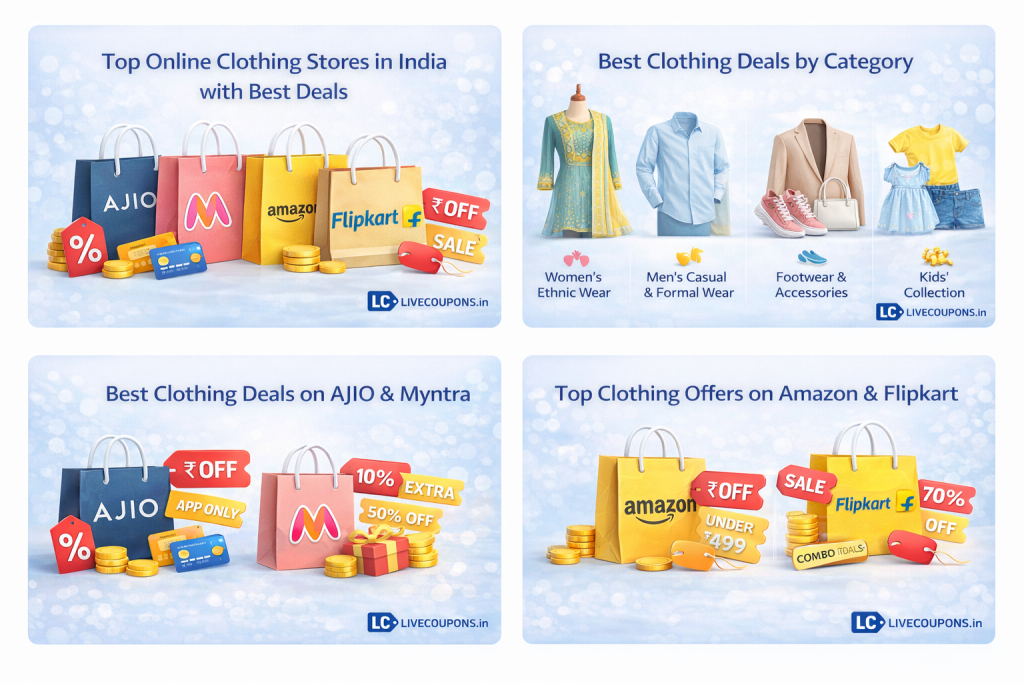 Top online clothing stores in India offering best deals this month