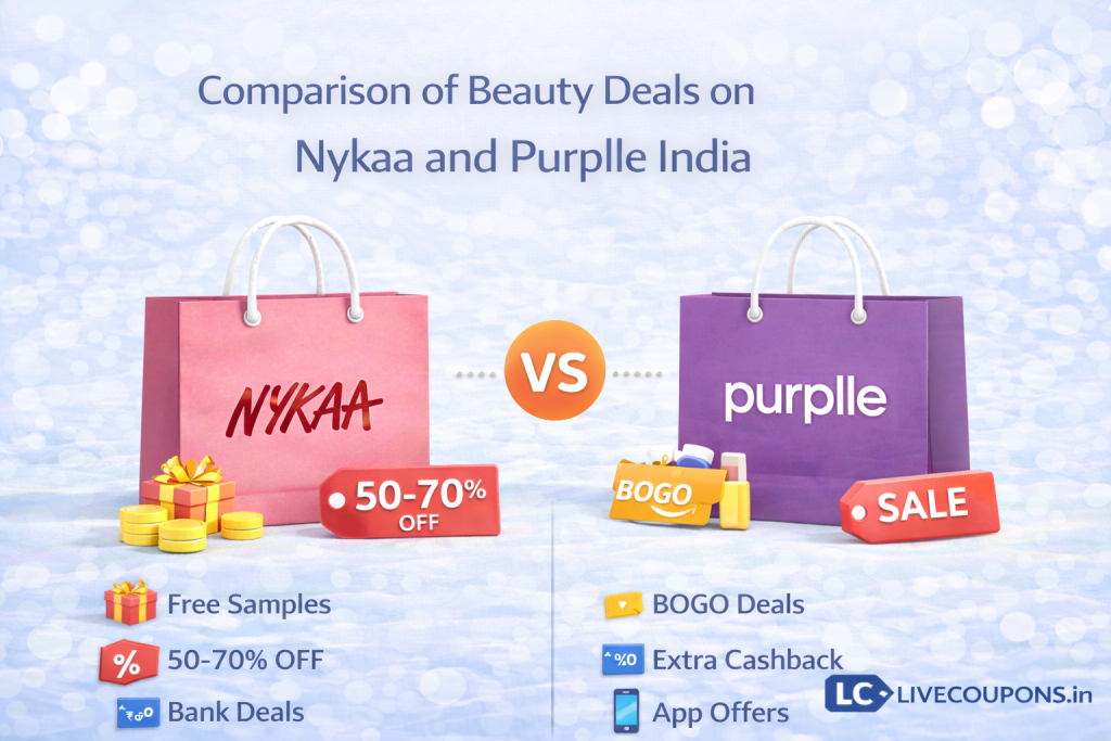 Comparison of beauty deals on Nykaa and Purplle India