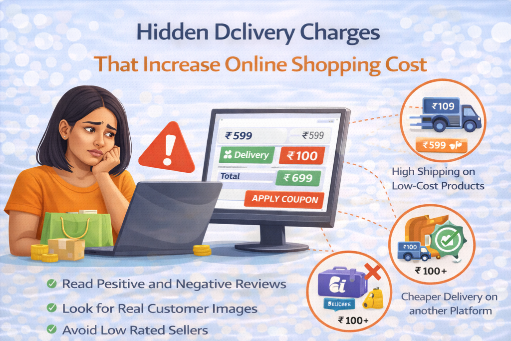 Hidden delivery charges that increase online shopping cost