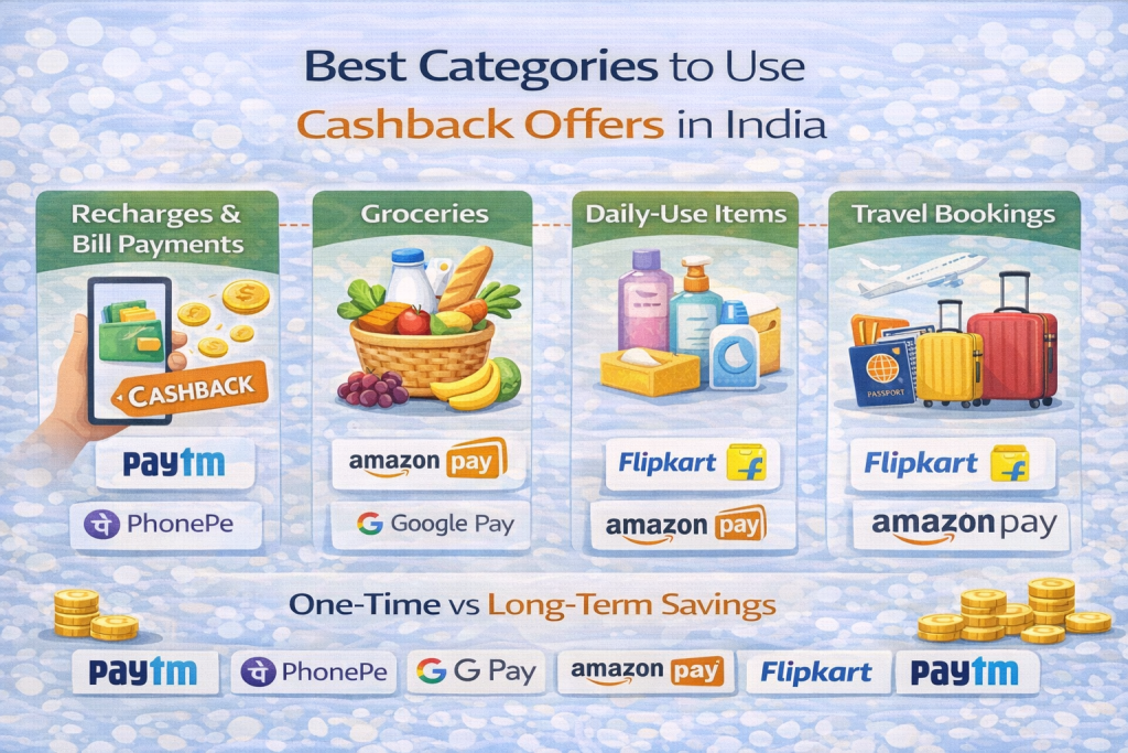 Best categories to use cashback offers in India