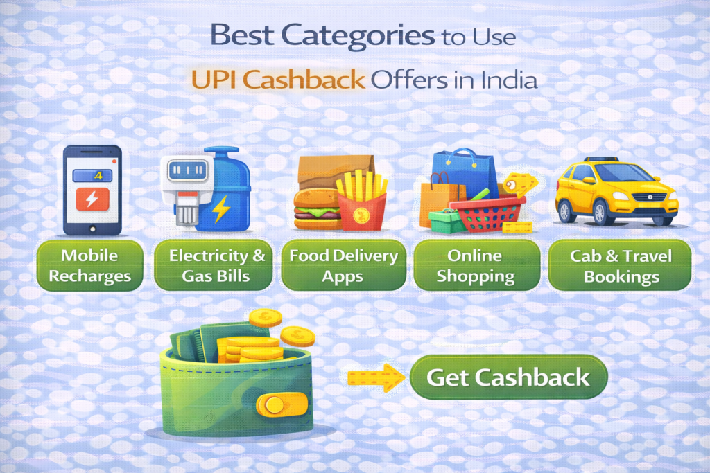 Best categories to use UPI cashback offers in India
