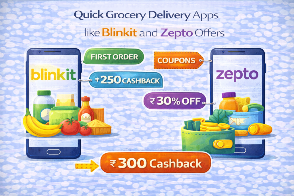 Quick grocery delivery apps like Blinkit and Zepto offers