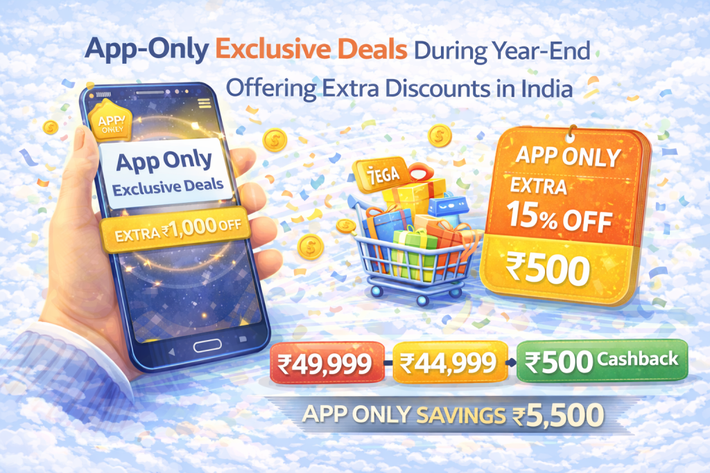 App only exclusive deals during year end online sale offering extra discounts in India