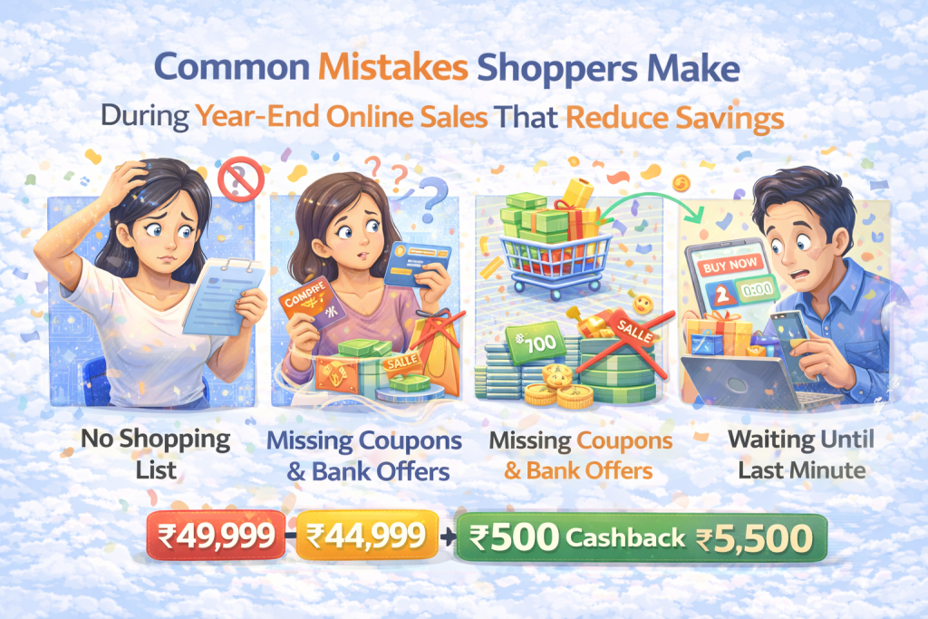  Common mistakes shoppers make during year end online sales that reduce savings