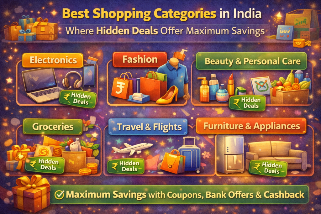 Best shopping categories in India where hidden deals offer maximum savings