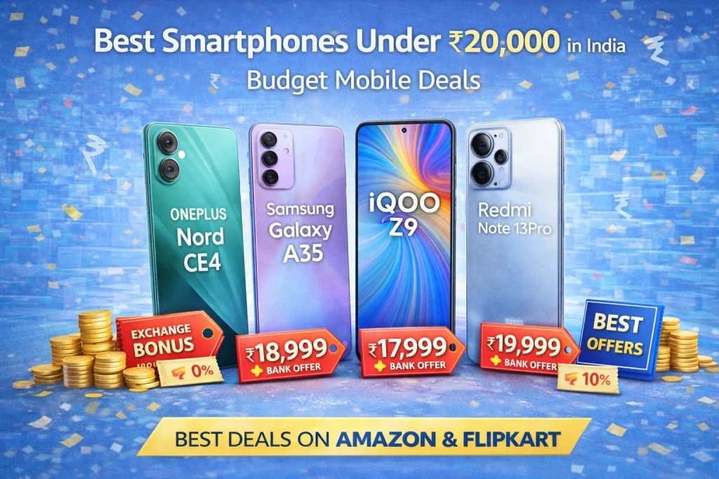  best smartphones under 20000 India with offers and discounts
