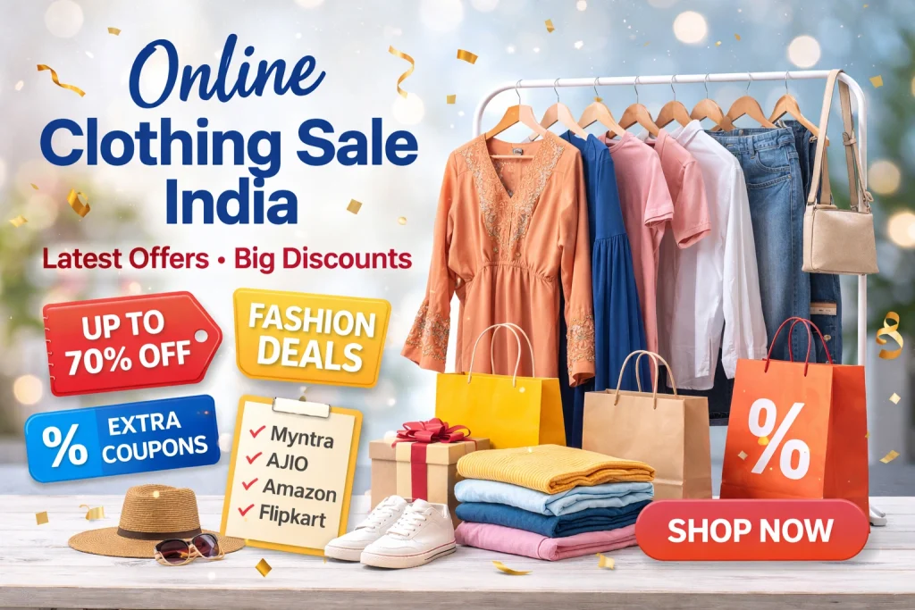 online clothing sale India shopping discounts fashion deals