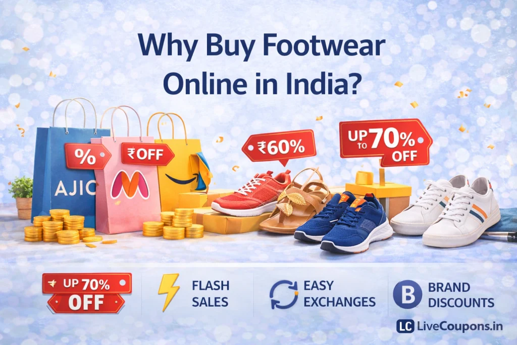 online footwear shopping deals India sneakers sandals sale