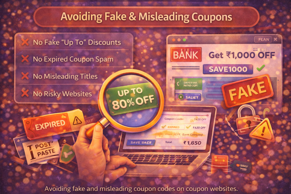 Avoiding fake and misleading coupon codes on coupon websites