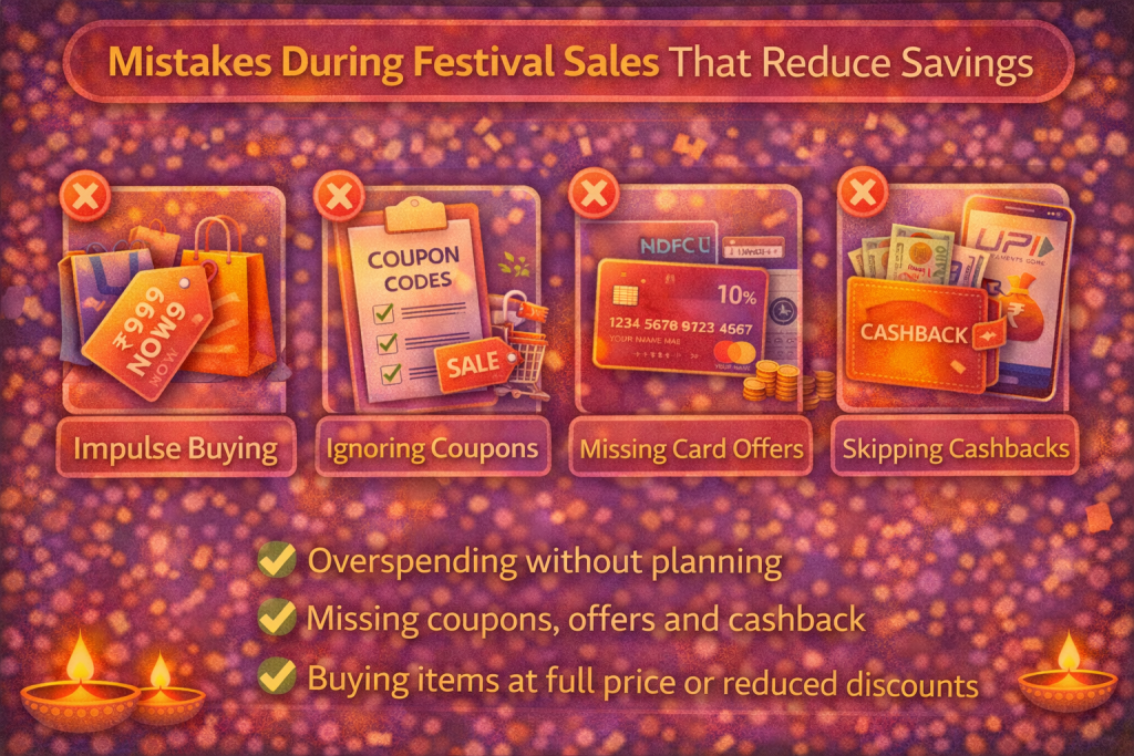  Common mistakes shoppers make during festival sales that reduce savings