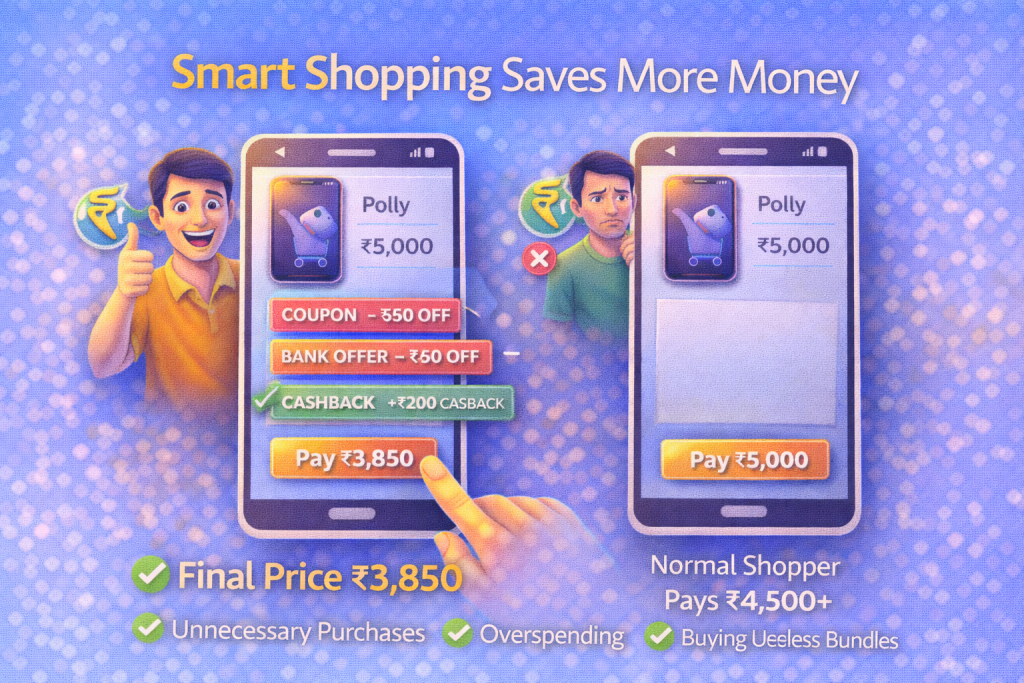 Real example showing how smart online shopping saves more money than normal shopping