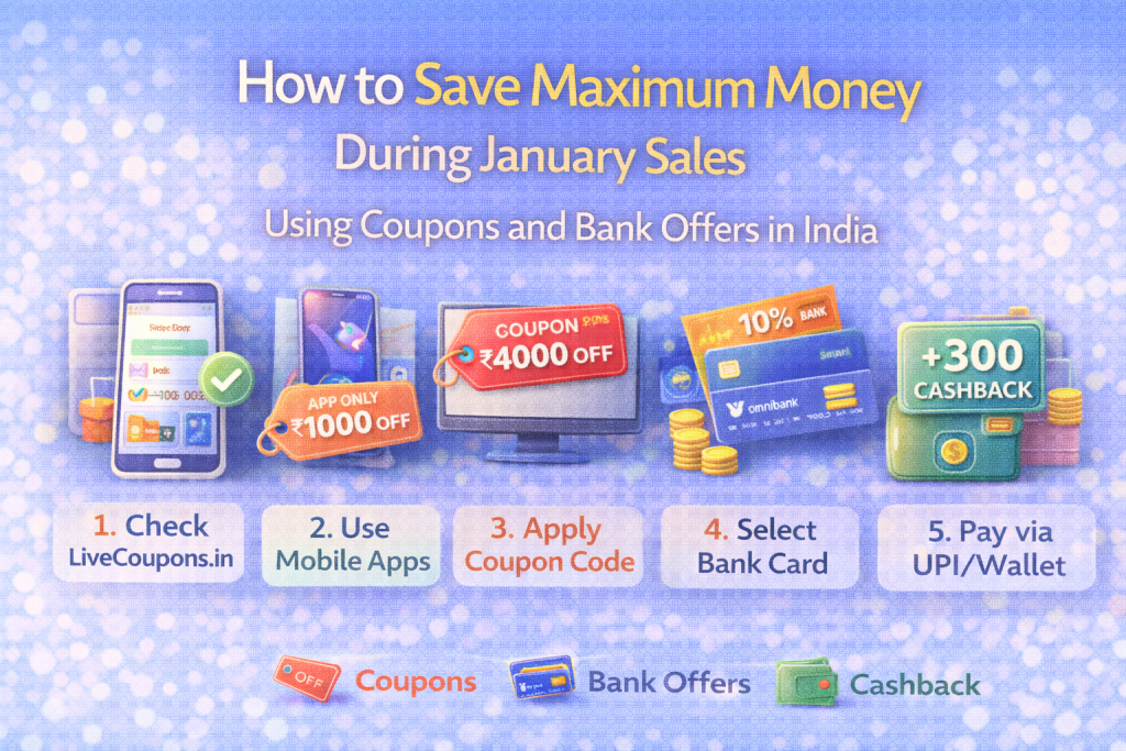 How to save maximum money during January sales in India using coupons and bank offers