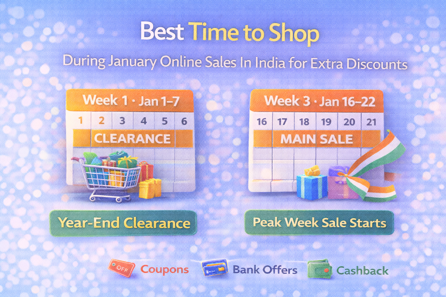 Best time to shop during January online sales in India for extra discounts