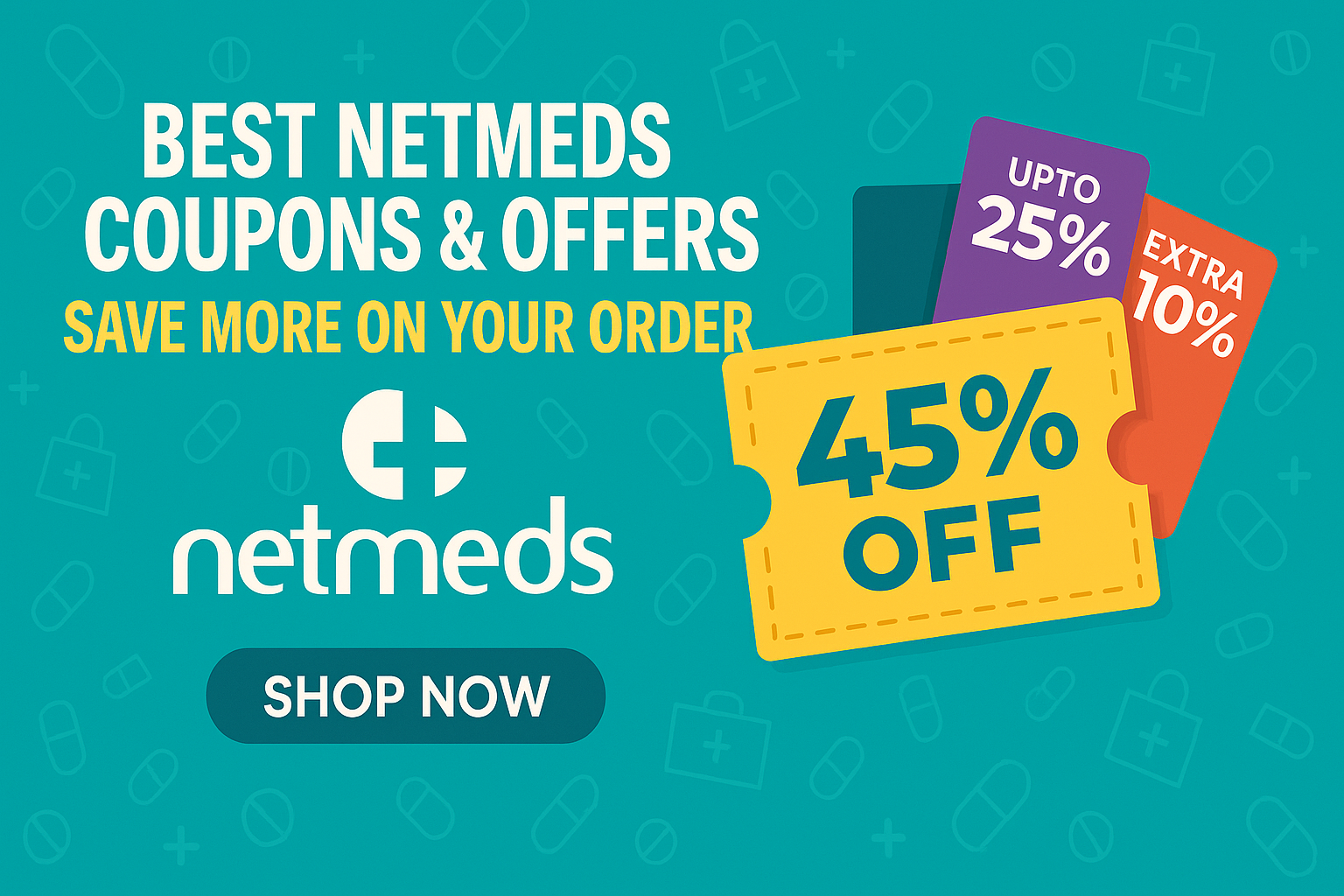 “Netmeds offers today banner – best discounts on medicines, health products, and online pharmacy deals”