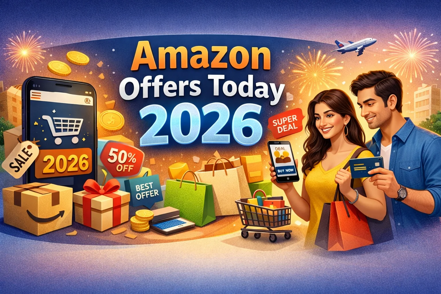 Amazon offers today 2026 showing online shopping discounts and app deals