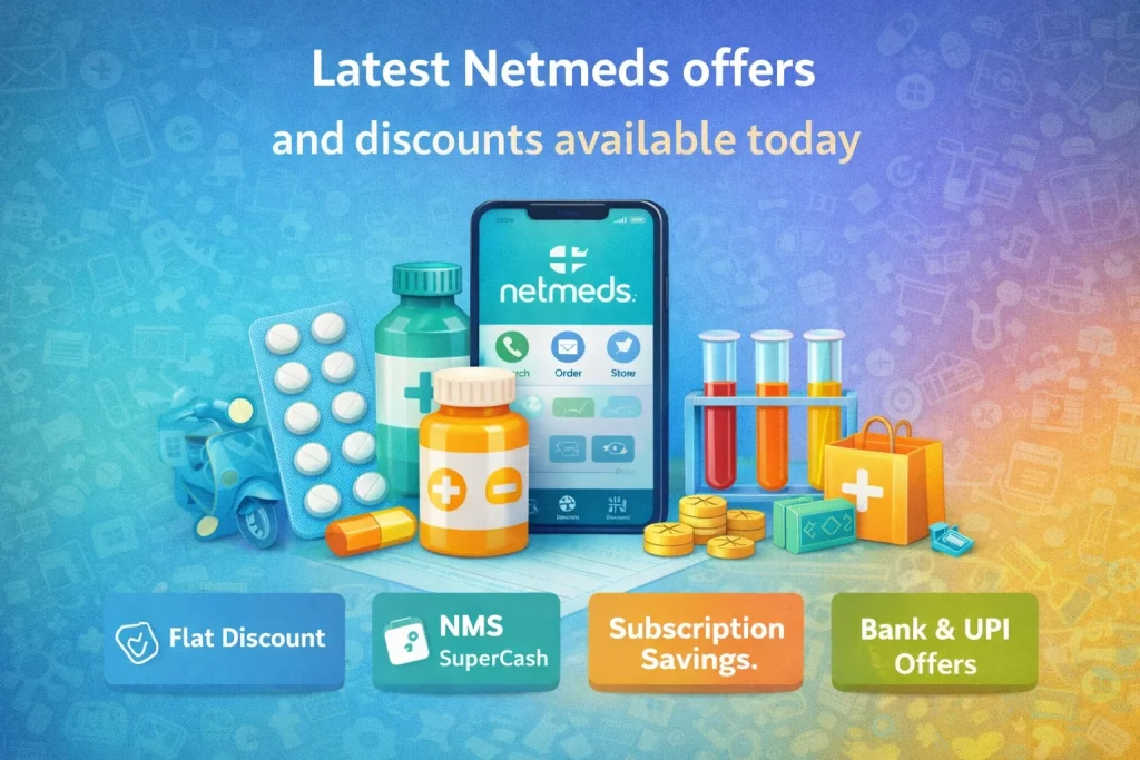 Latest Netmeds offers and discounts available today