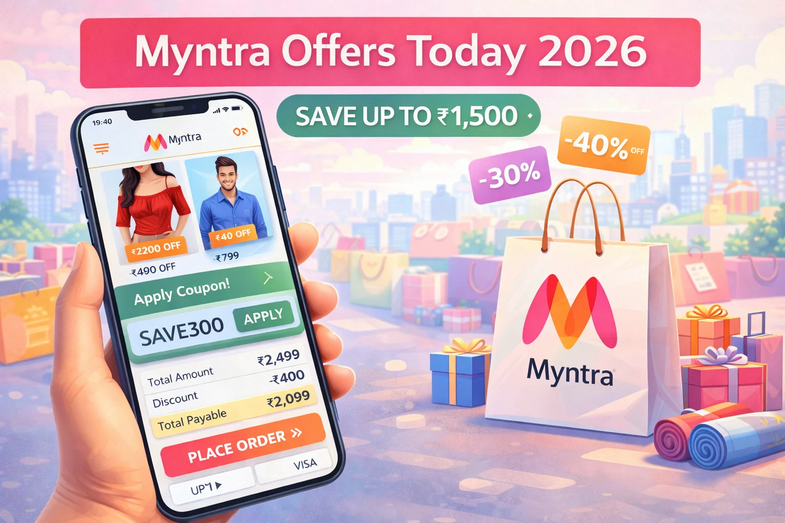 Myntra offers today 2026 showing fashion discounts and app shopping