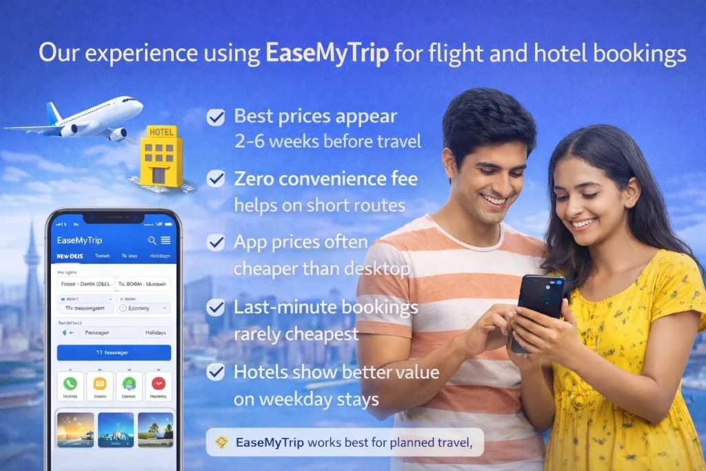 Our experience using EaseMyTrip for flight and hotel bookings