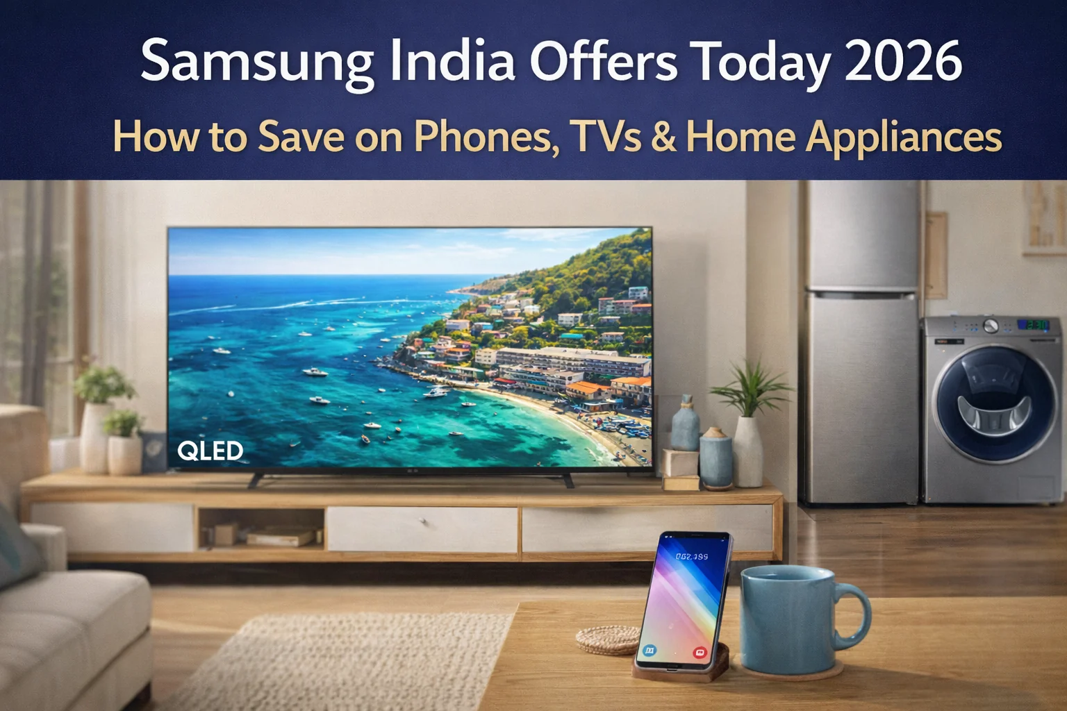 Samsung India offers today 2026 showing smartphones TVs and home appliances