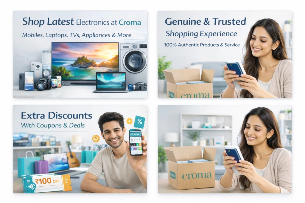 Shop latest electronics like mobiles, laptops, TVs and appliances at Croma