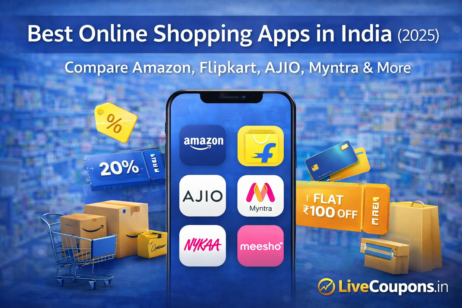 Best online shopping apps in India 2025 with deals and discounts
