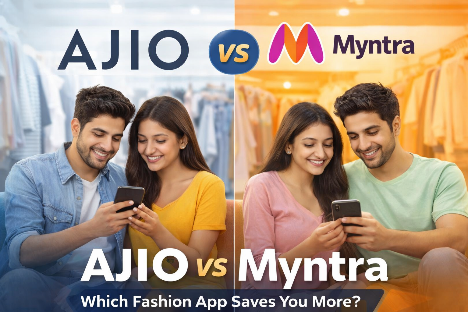 AJIO vs Myntra comparison to find the best fashion discounts in India