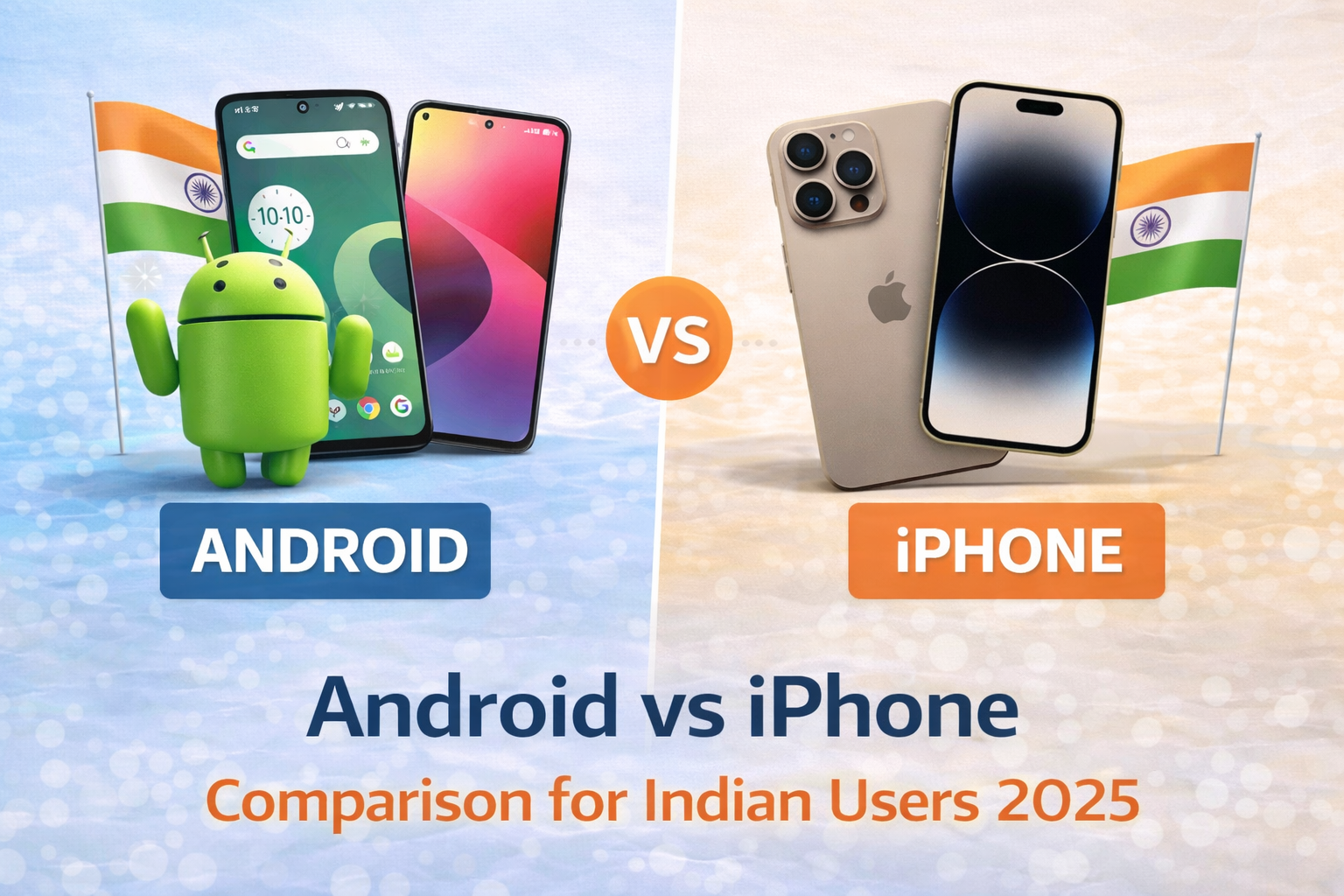 Android vs iPhone comparison for Indian users 2025