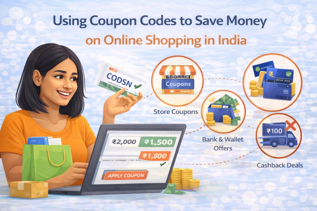 using coupon codes to save money online shopping India deals