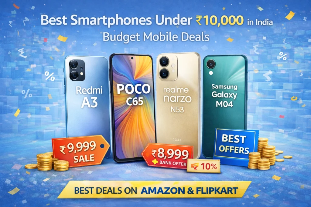  best smartphones under 10000 in India budget mobile deals