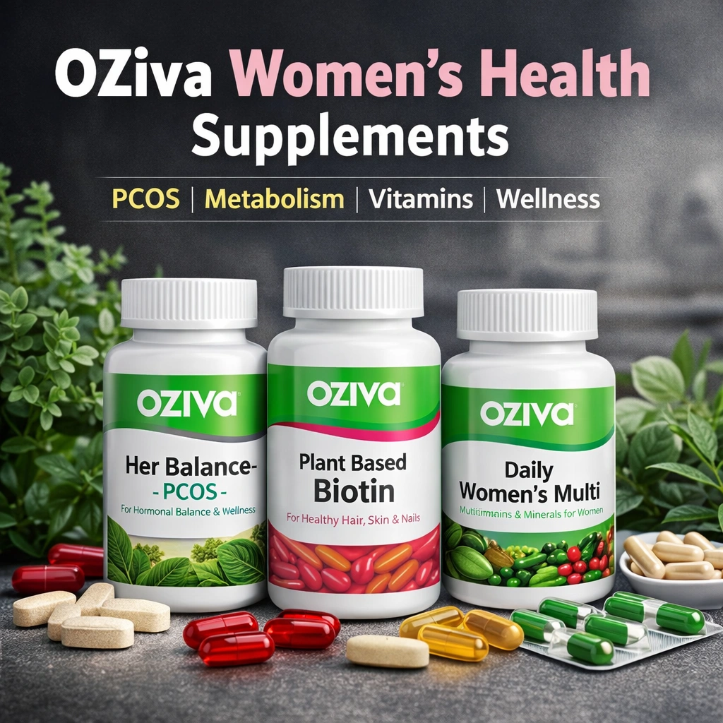 OZiva womens health supplements PCOS metabolism vitamins wellness deals