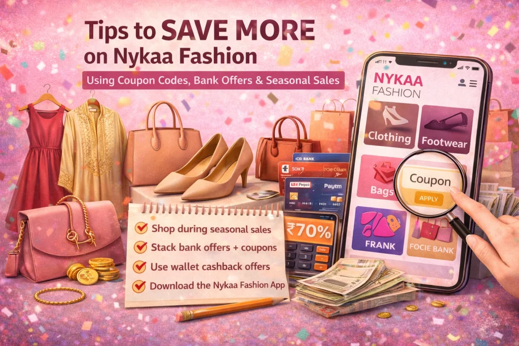 Tips to save more on Nykaa Fashion using coupon codes bank offers and seasonal sales