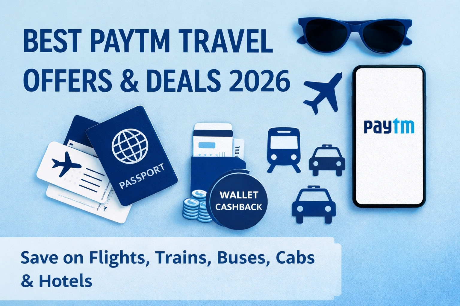 Best Paytm Travel offers and deals 2026 for flights trains buses hotels and cabs