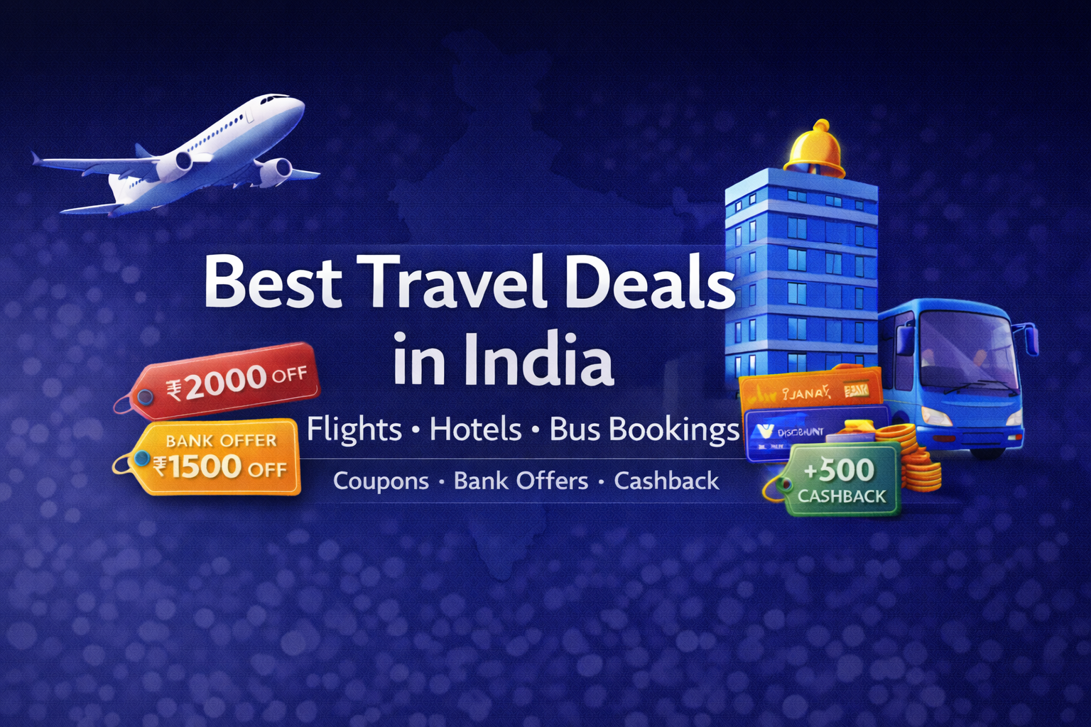 Best travel deals and discount codes in India for flights, hotels, and bus bookings